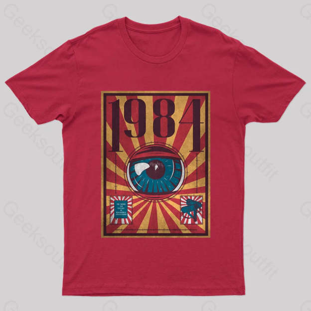 1984 Dystopia Geek T-Shirt Red / S