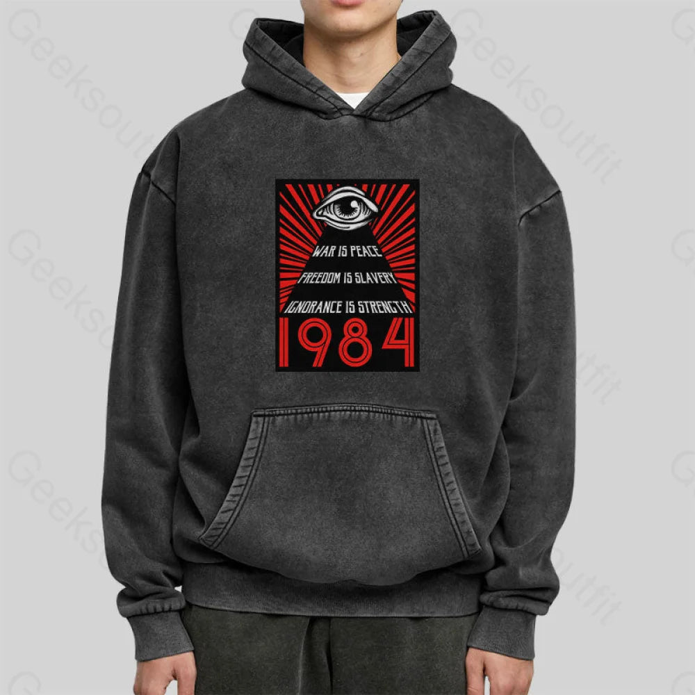 1984 Orwell Washed Hoodie