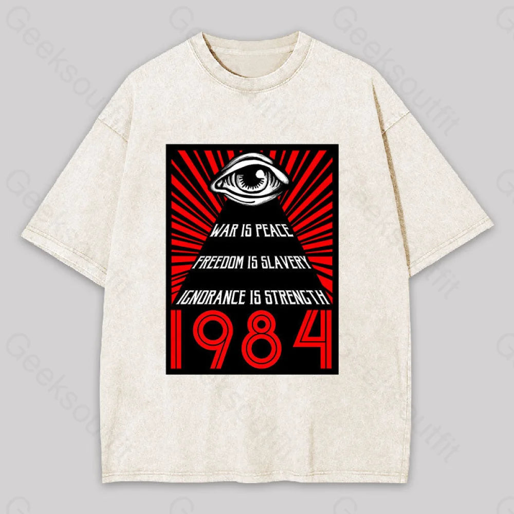 1984 Orwell Washed T-Shirt Apricot / S