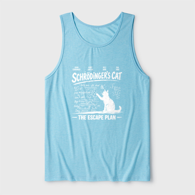 Schrodinger's Cat Escape Plan Interesting Physics Science Ultra Soft Heather Tank