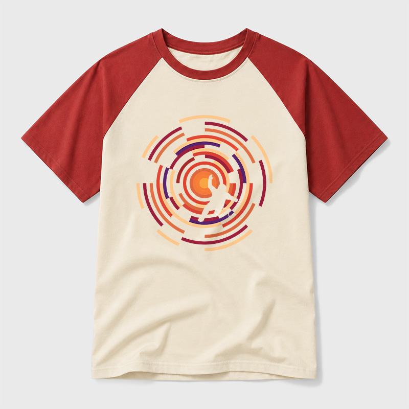 Adrift In Space Geek Retro Raglan T-Shirt