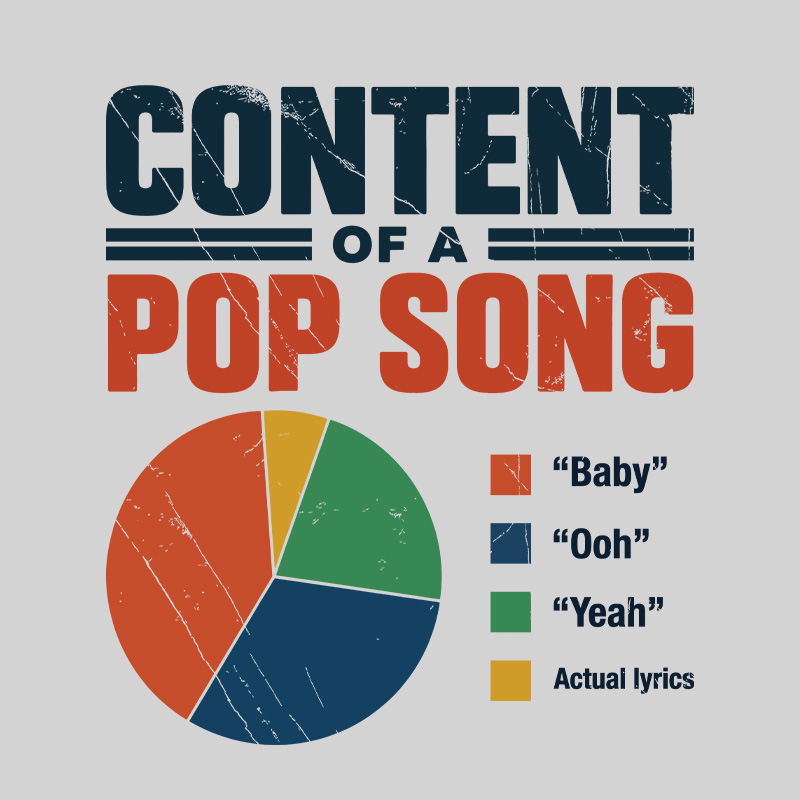 Content Of A Pop Song Geek T-Shirt