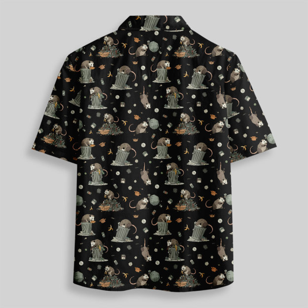 Cyber Scavenger Black Button Up Pocket Shirt