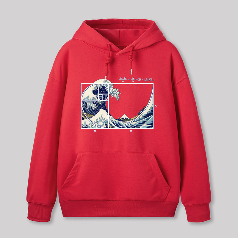 The Great Fibonacci Wave Hoodie