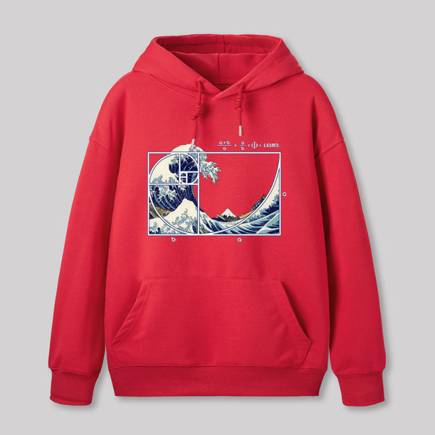 The Great Fibonacci Wave Hoodie