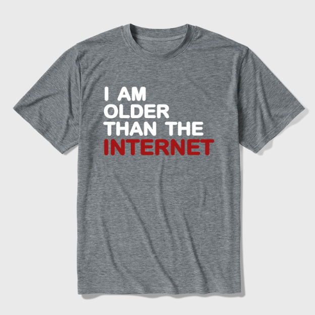 I Am Older Than The Internet Ultra Soft Heather Tee