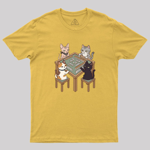 Cat Mahjong Geek T-Shirt