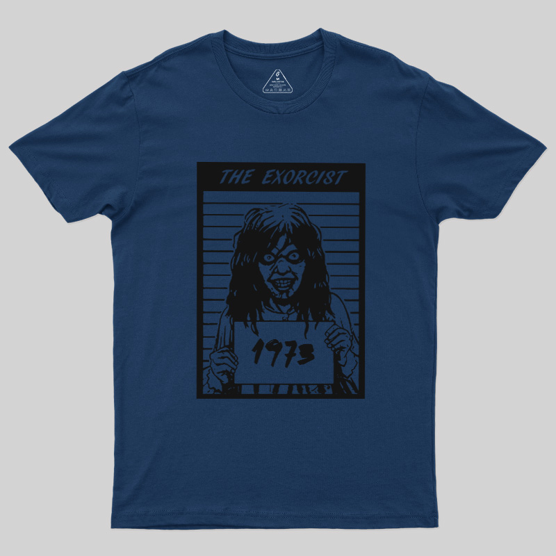 70s Cult Horror Mugshot Line Art Geek T-Shirt