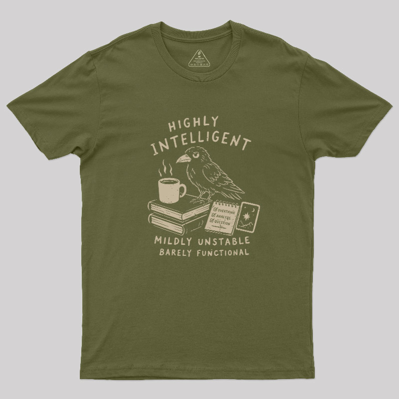 The Overthinking Crow Geek T-Shirt