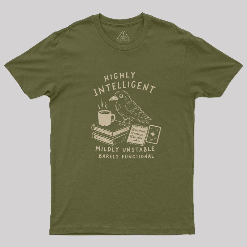 The Overthinking Crow Geek T-Shirt