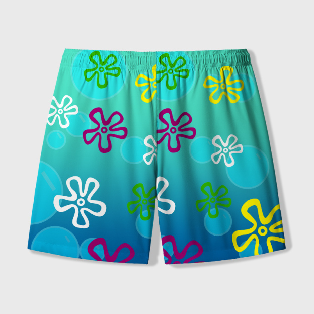 Underwater Beach Geek Hawaiian Swim Trunks