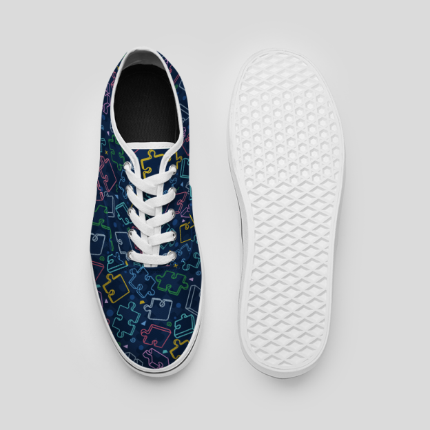 Neon Pieces Geek Canvas Shoes