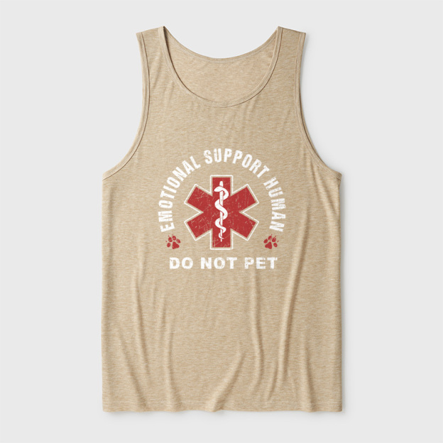 Emotional Support Human Ultra Soft Heather Tank