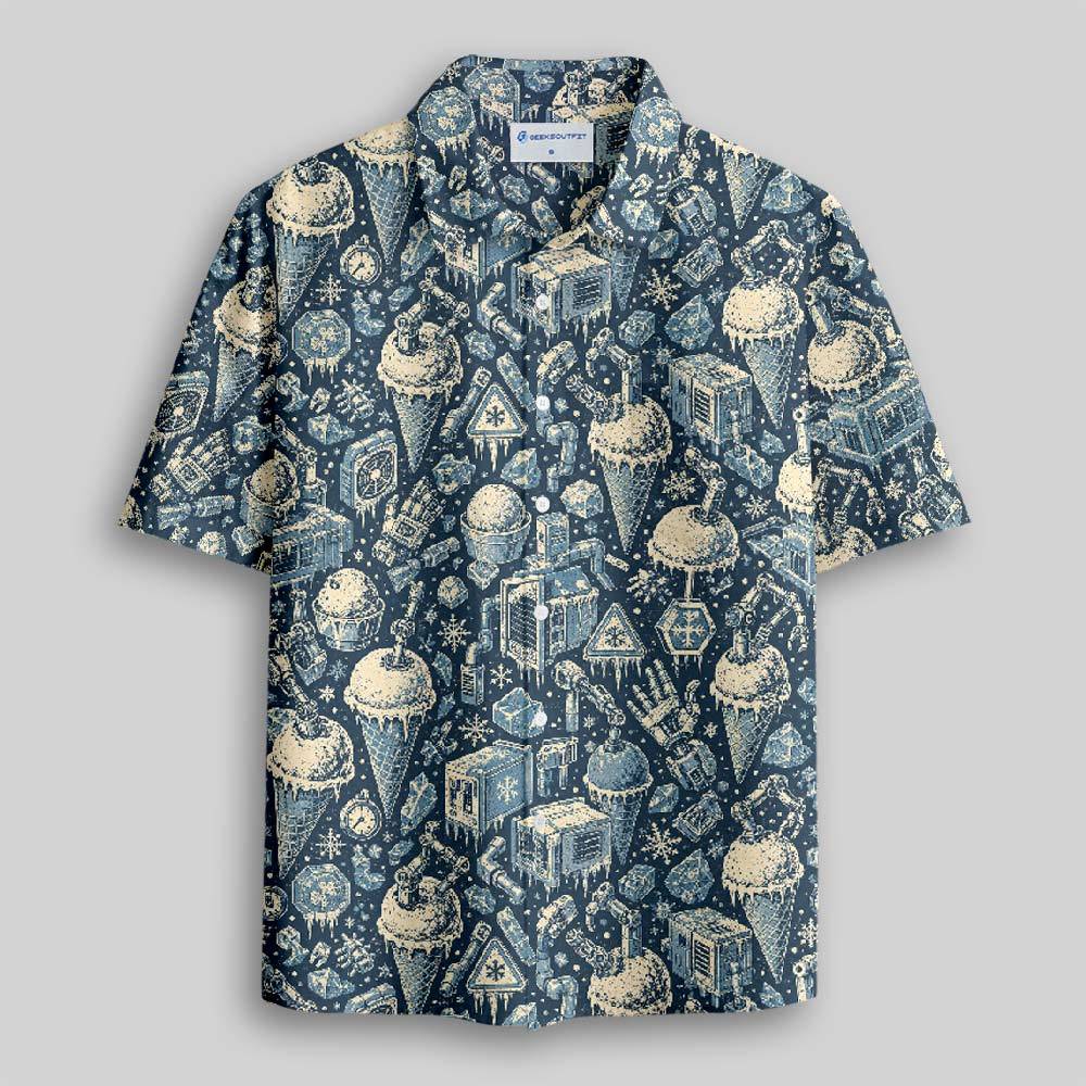 Frozen Treat Expedition Button Up Pocket Shirt
