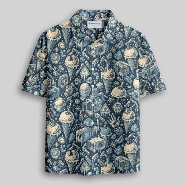 Frozen Treat Expedition Button Up Pocket Shirt