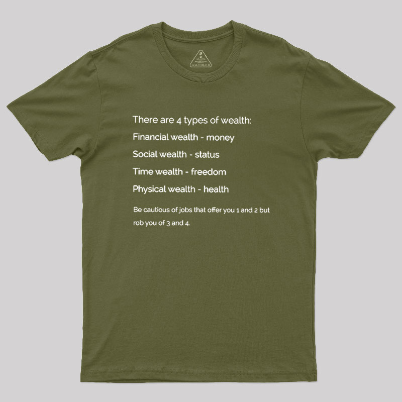 There Are 4 Types Of Wealth Geek T-Shirt