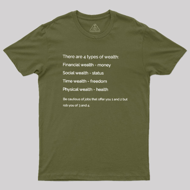 There Are 4 Types Of Wealth Geek T-Shirt