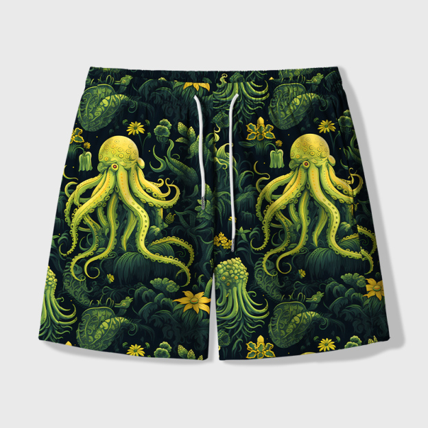 Cthulhu Geek Hawaiian Swim Trunks