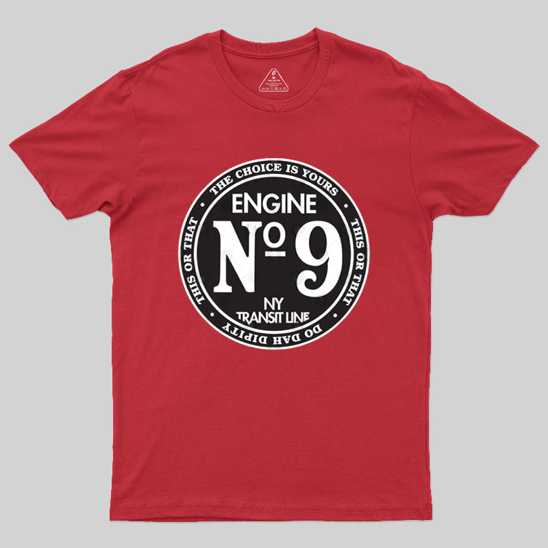 Engine #9 On The New York Transit Line Geek T-Shirt