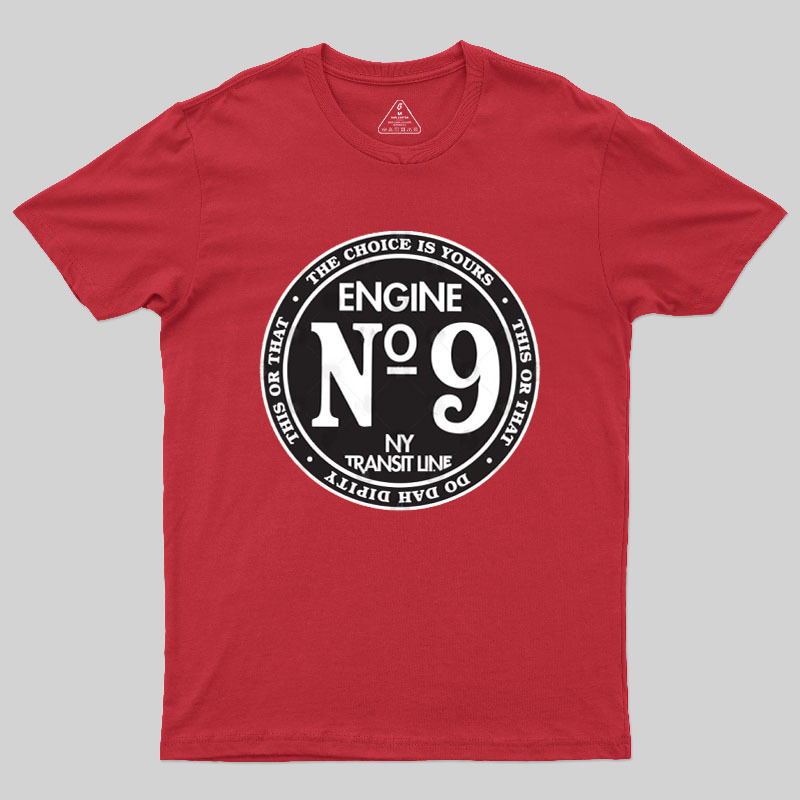 Engine #9 On The New York Transit Line Geek T-Shirt