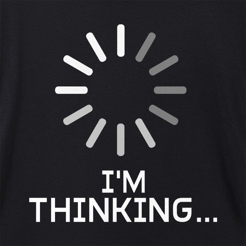 I'm Thinking Loading Geek Dolman Sleeve V-Neck Shirt