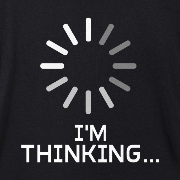 I'm Thinking Loading Geek Dolman Sleeve V-Neck Shirt