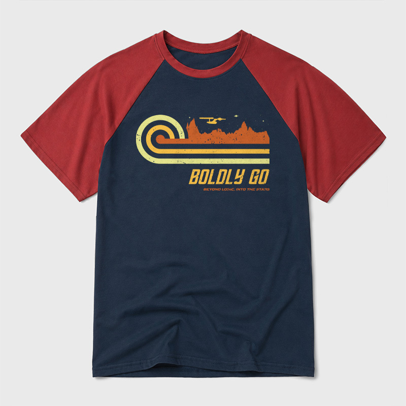 Vintage Starfleet Geek Retro Raglan T-Shirt