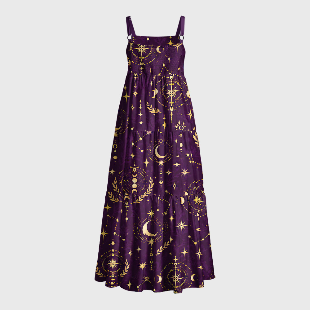 Myth & Tarot Geek Tiered Cami Maxi Dress