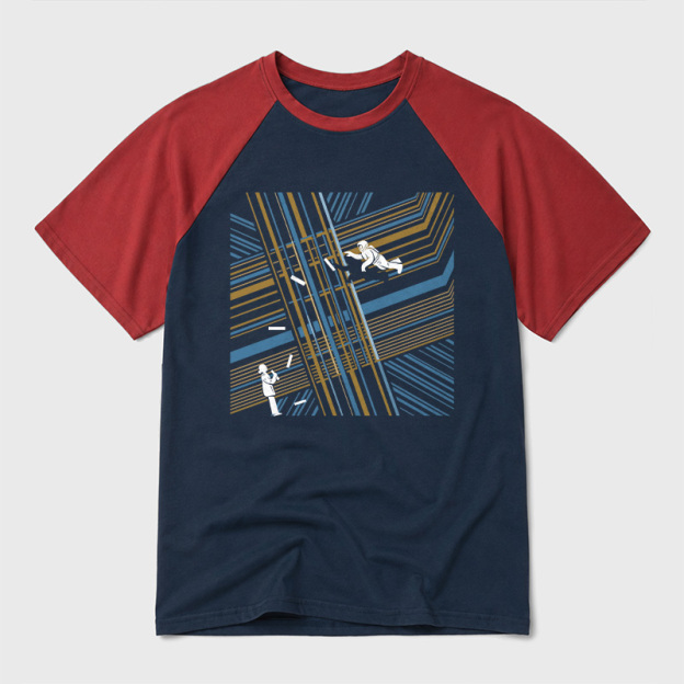 Library of Time Geek Retro Raglan T-Shirt