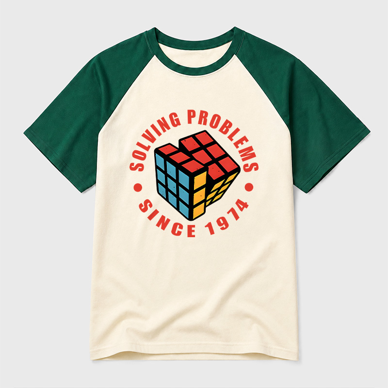Solving Problems Since 1974 Geek Retro Raglan T-Shirt