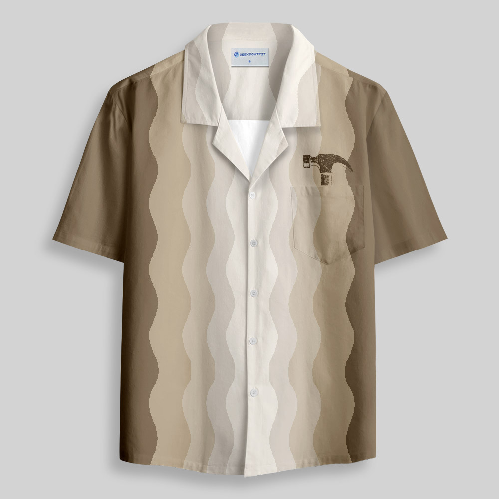 Geeksoutfit Medieval Science Fiction Map Button Up Pocket Shirt for Sale