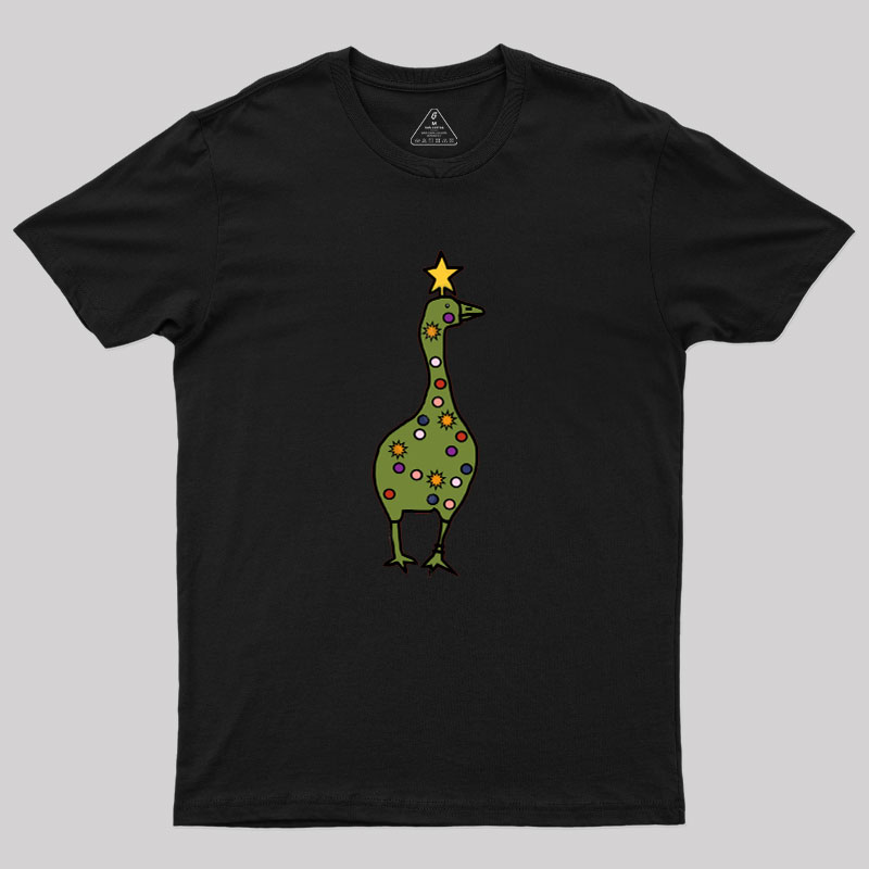 Silly Goose Christmas Tree Geek T-Shirt