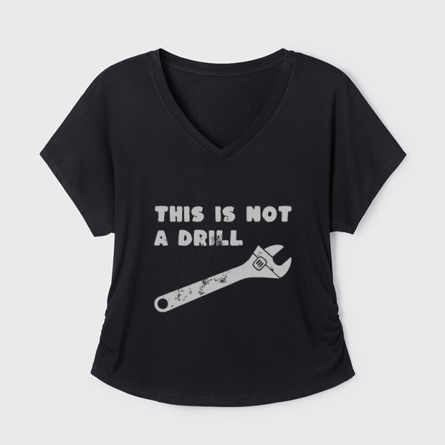 Doing It Live Geek Dolman Sleeve V-Neck Shirt
