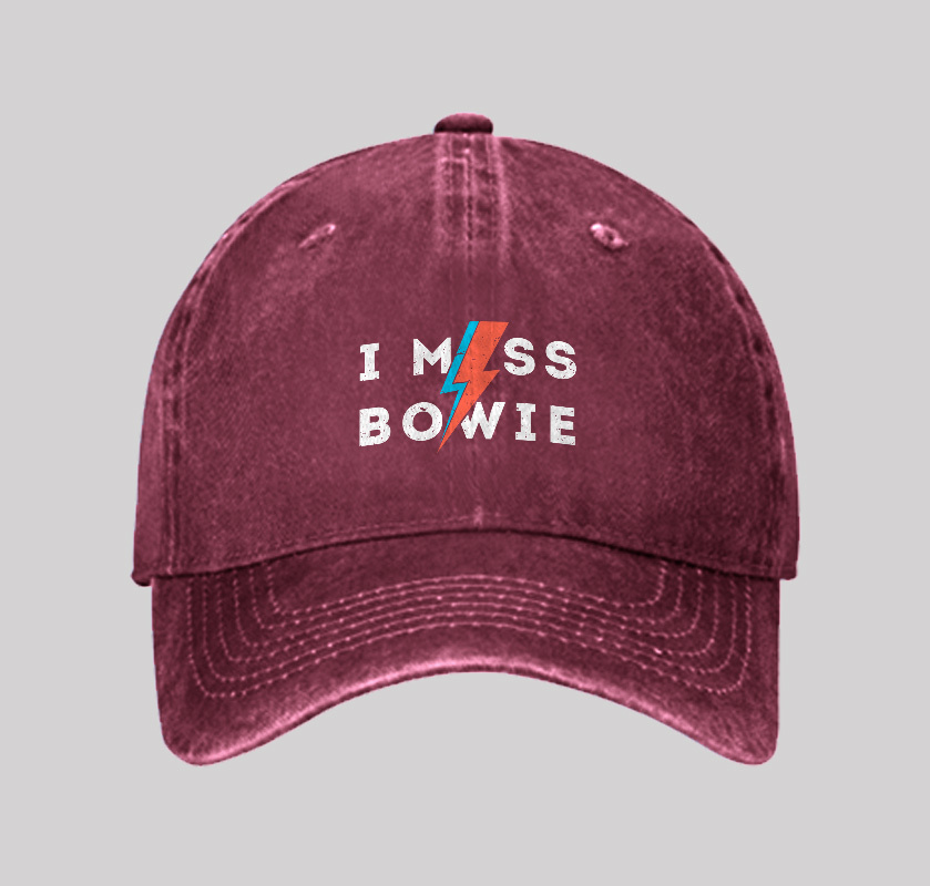 I Miss Bowie Washed Vintage Baseball Cap
