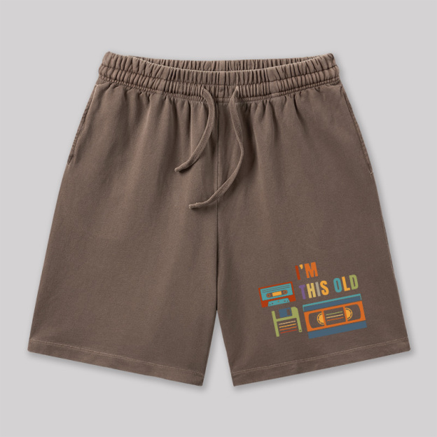 Im This Old Vintage Geeky Washed Shorts
