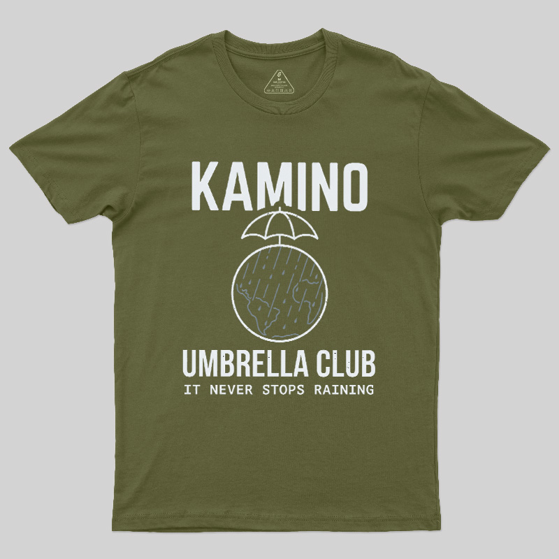 Never Stops Raining Umbrella Club Geek T-Shirt