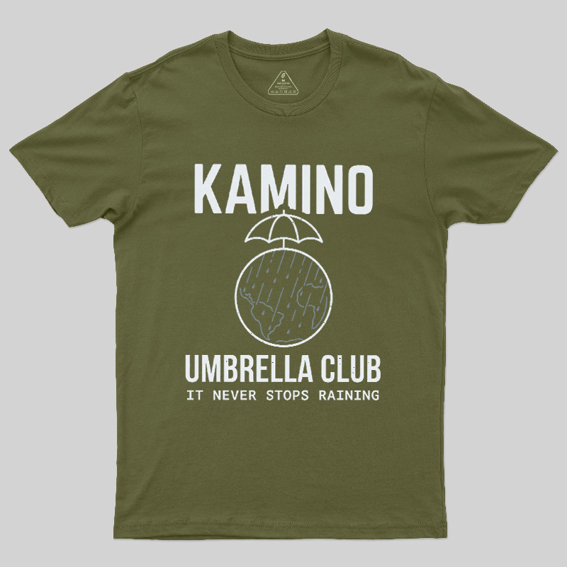 Never Stops Raining Umbrella Club Geek T-Shirt