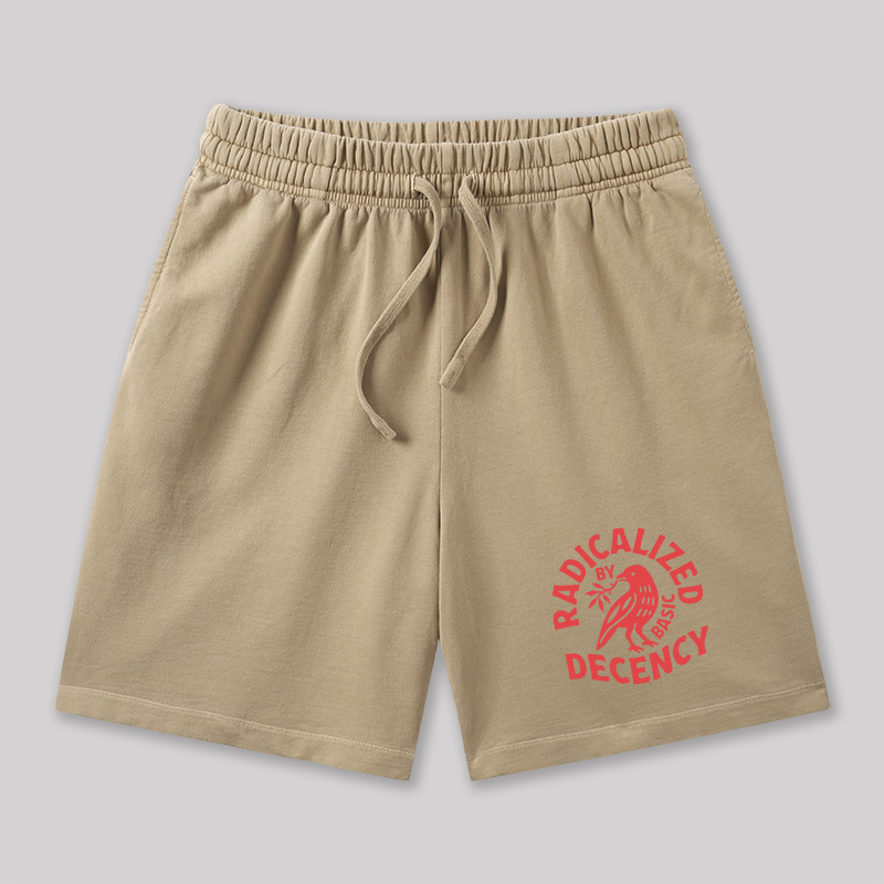 Radicalized By Basic Decency Geeky Washed Shorts