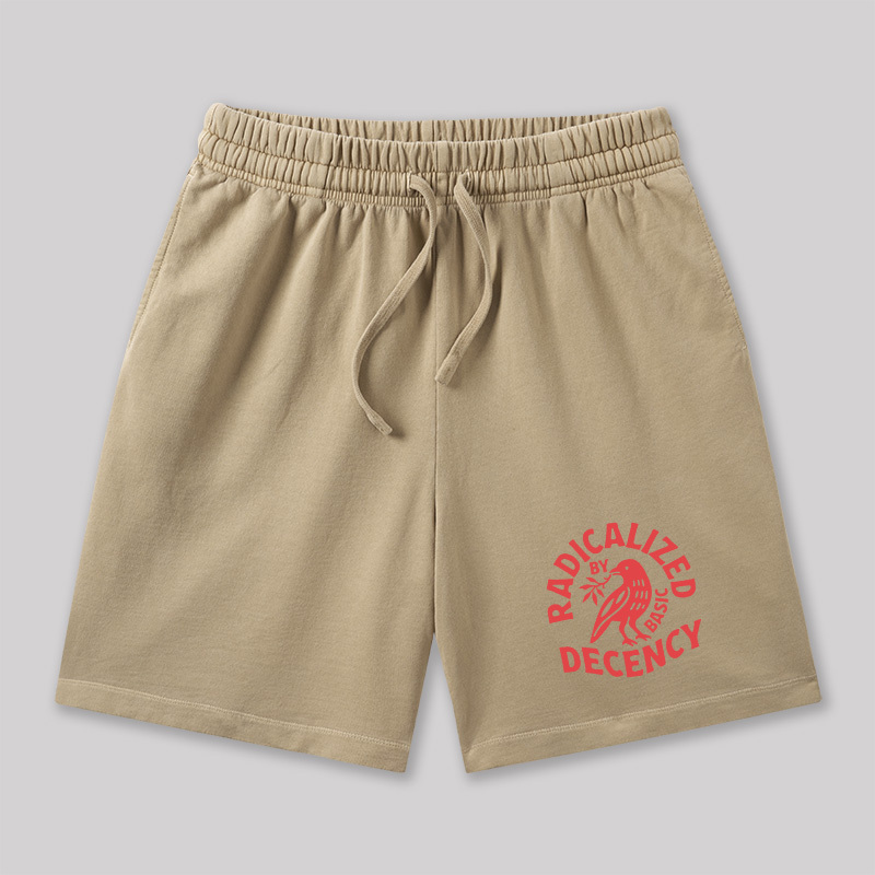 Radicalized By Basic Decency Geeky Washed Shorts
