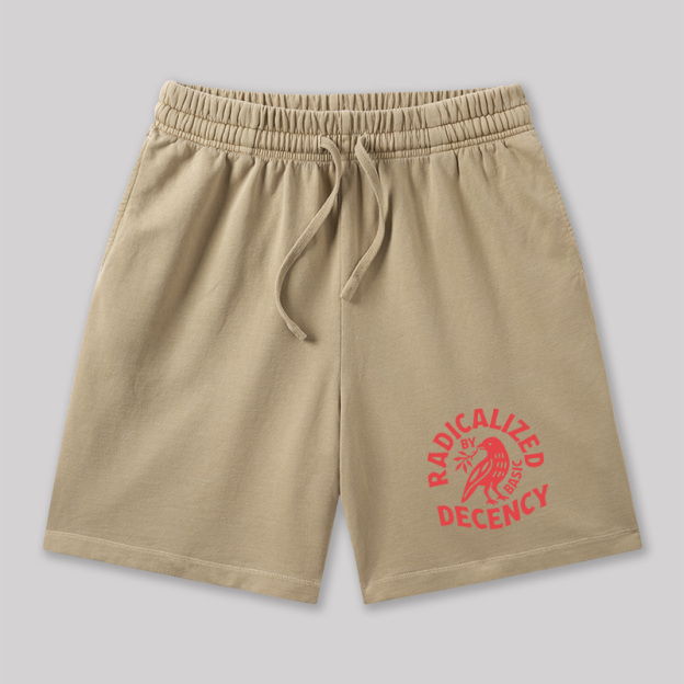 Radicalized By Basic Decency Geeky Washed Shorts