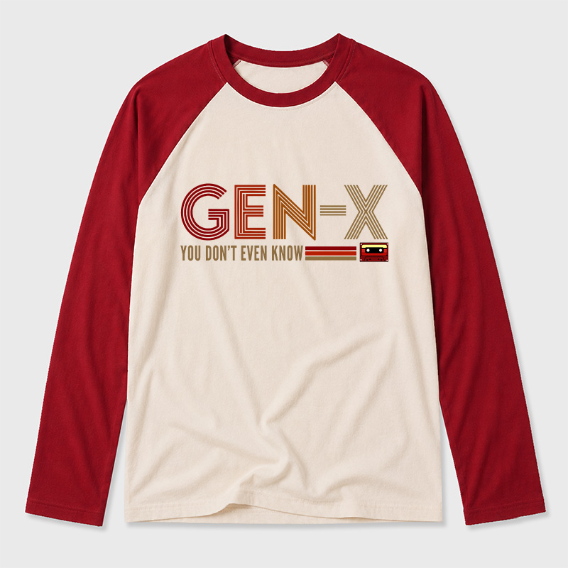 Generation X Geek Retro Raglan Long-Sleeve Tee