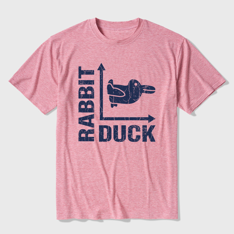 Rabbit or Duck Funny Ultra Soft Heather Tee