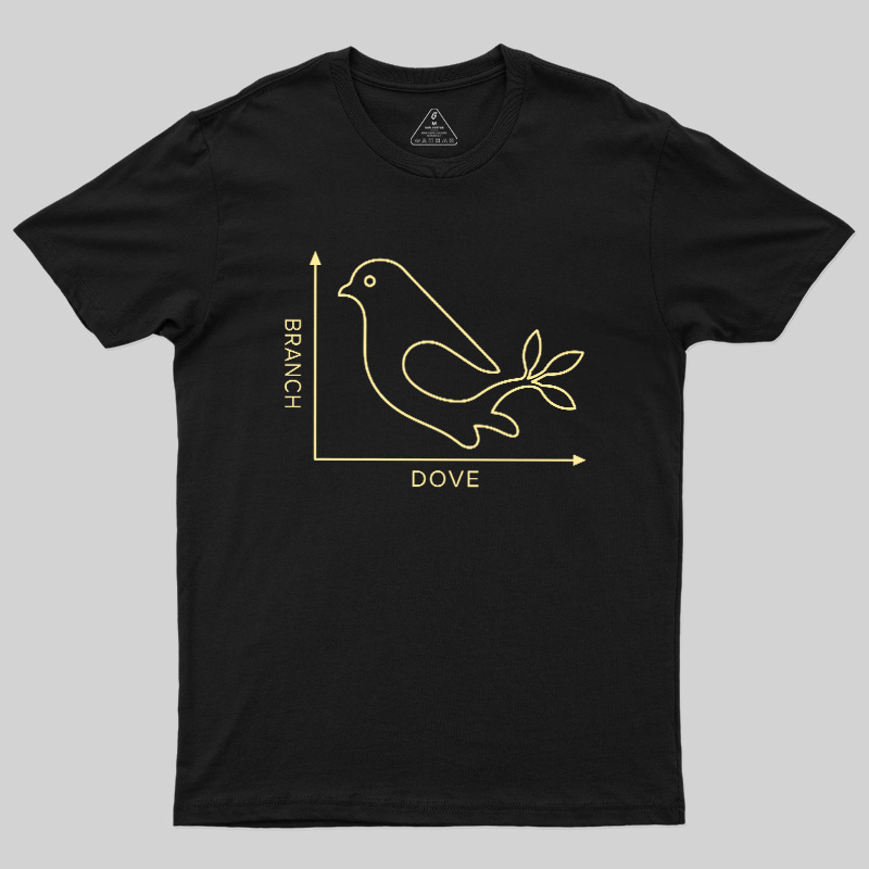 Dove Branch Coordinate Graph Geek T-Shirt
