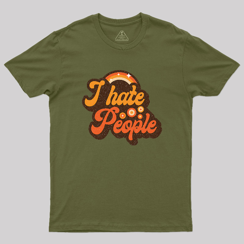 Vintage Hate People Geek T-Shirt