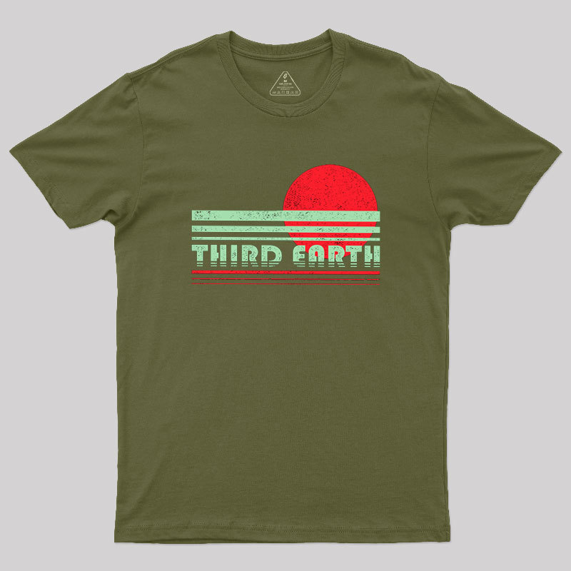 Third Earth Retro Fantasy Sunset Geek T-Shirt
