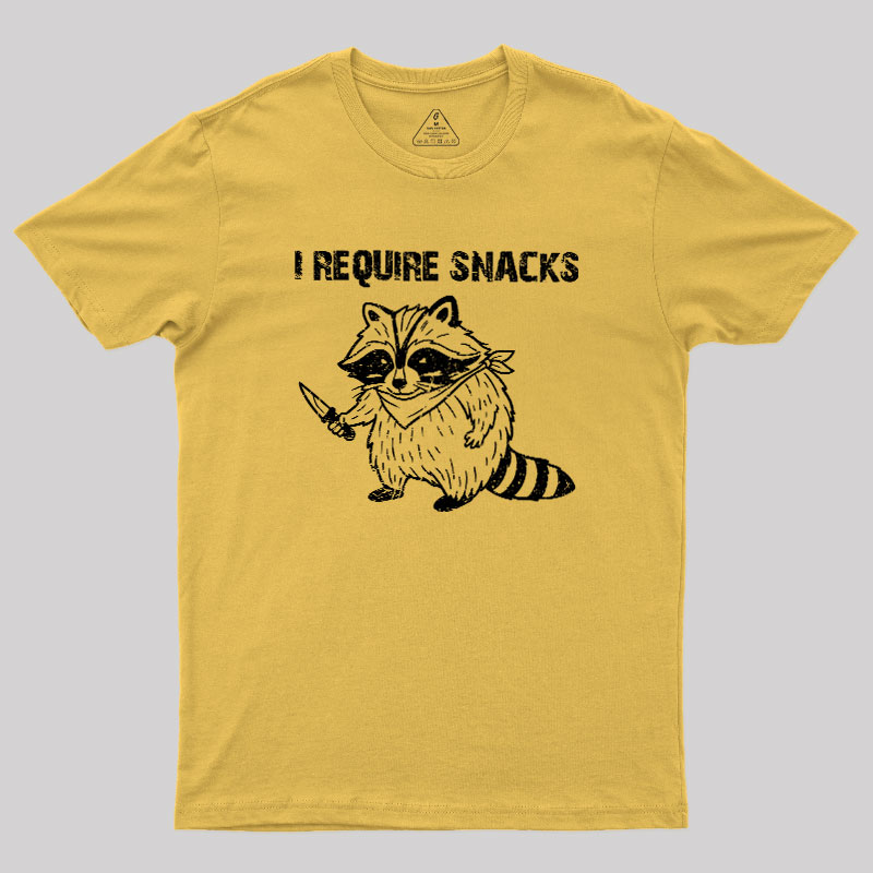 I-Require-Snacks Geek T-Shirt