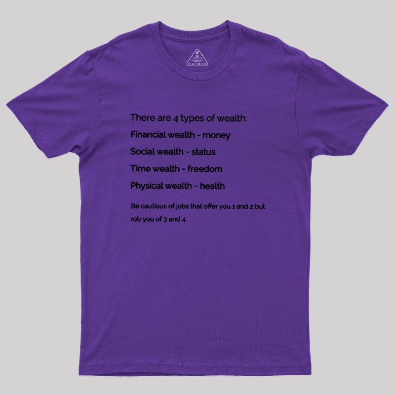 There Are 4 Types Of Wealth Geek T-Shirt