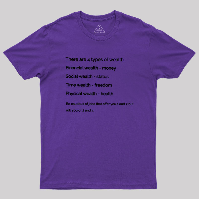 There Are 4 Types Of Wealth Geek T-Shirt
