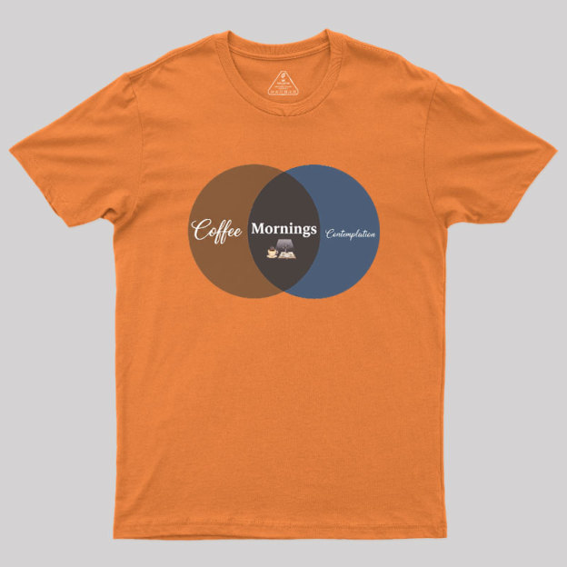 Coffee & Contemplation Venn Diagram Geek T-Shirt