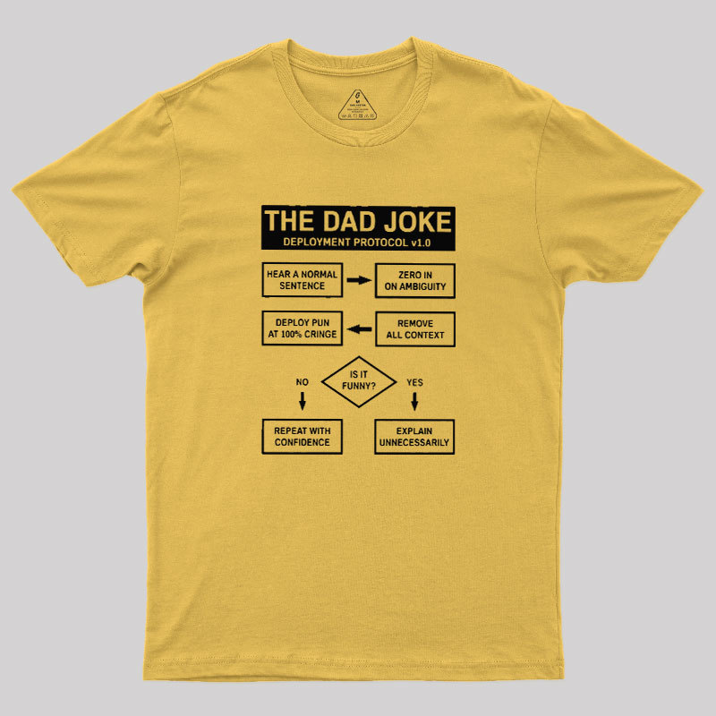 Dad Jokes Cringe Deployment Protocol Geek T-Shirt